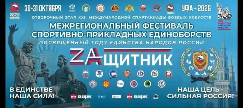 Межрегиональный фестиваль единоборств «ZAщитник» в Уфе 30–31 октября